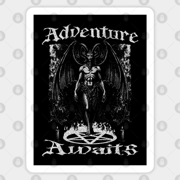 Gothic Positive Adventure Awaits Positively Goth Devil Magnet by Yesteeyear
